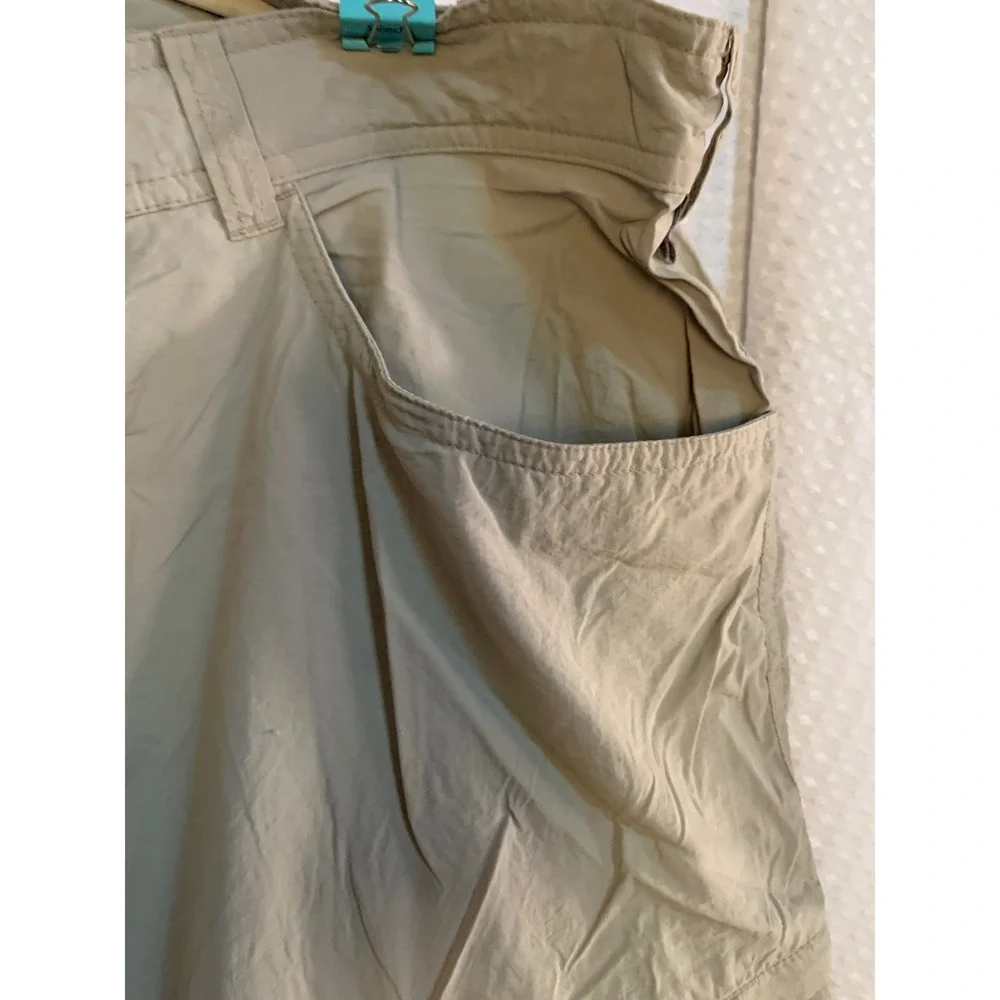 ExOfficio Insect Shield Convertible Hiking Pants Mens‎ 40x30 Khaki Tan Zip Off